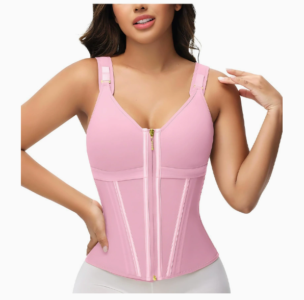 Mesh Waist Slimming Three-Breasted Shapewear Corset by Geo’s Online Store