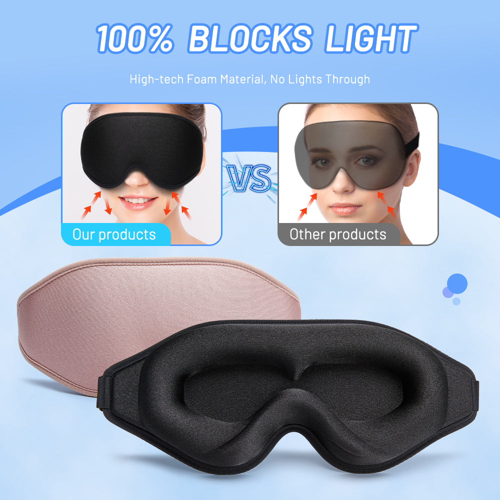 3D Natural Memory Foam Sleep Mask for Comfort by Geo’s Online Store