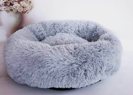Round Plush Dog Bed for Small Dogs and Puppies by Geo’s Online Store