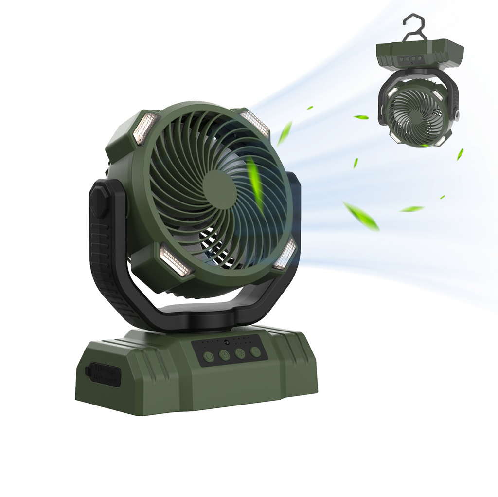 Outdoor Household Power Bank LED Light Camping Fan by Geo’s Online Store
