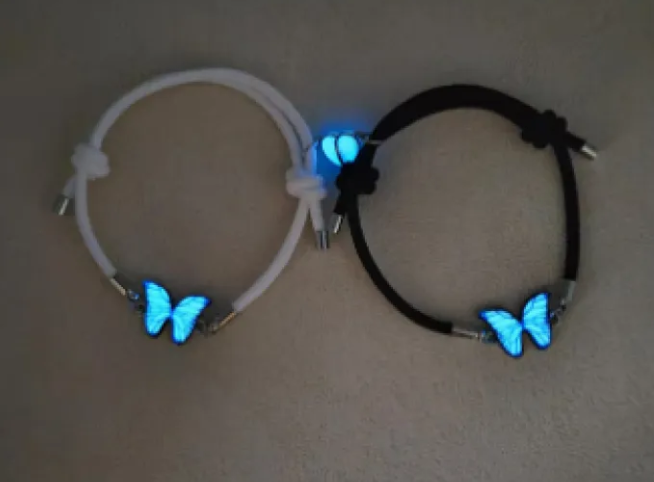 Blue Luminous Smart Butterfly Necklace by Geo’s Online Store