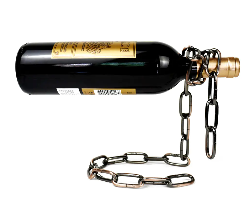 Magic Iron Chain Wine Bottle Holder by Geo’s Online Store