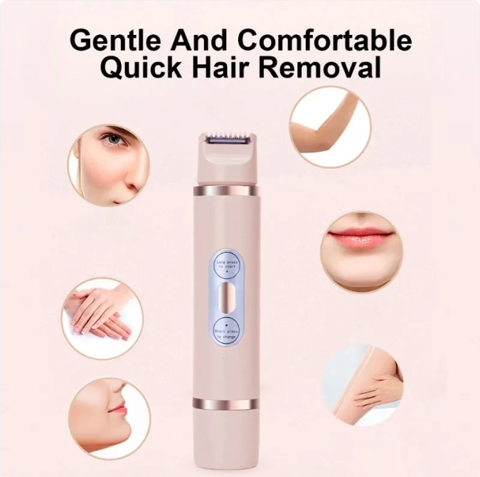 Dual-Head Electric Shaver Painless Women's Epilator Bikini Hair Removal Device Automatic Hair Trimmer Underarm Facial Lips Leg by Geo’s Online Store