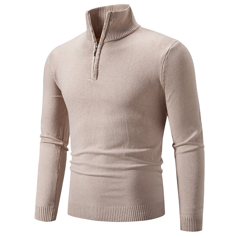 2023 Men's Plus Size Fleece Zip Mock Neck Sweater by Geo’s Online Store