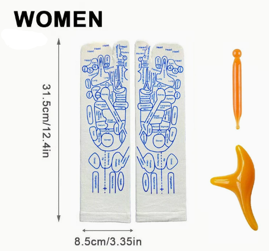 Reflexology Socks with Massage Tool (One Set) by Geo’s Online Store