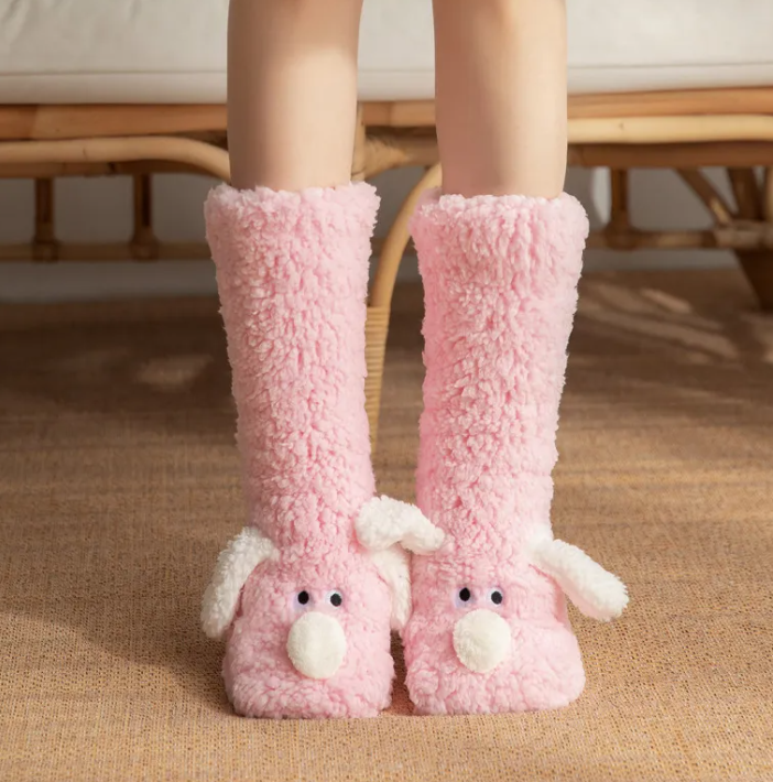 Women’s Plush Dog Socks by Geo’s Online Store