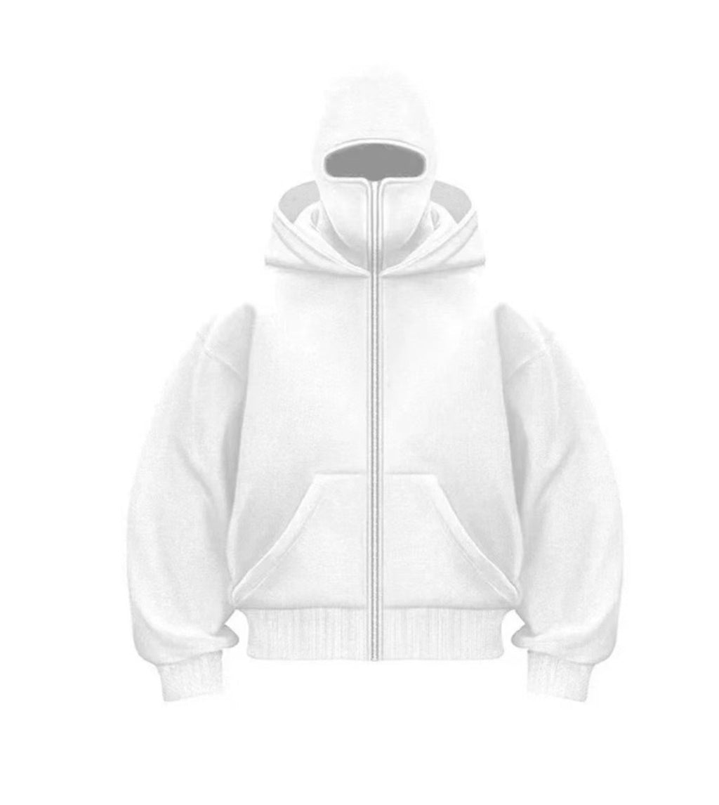 Men's Hooded Zip-Up Baseball Jacket by Geo’s Online Store