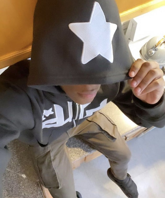 Star Printed Zip Up Hoodies by Geo’s Online Store