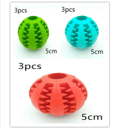 Interactive Rubber Slow Feeder Dog Ball by Geo’s Online Store