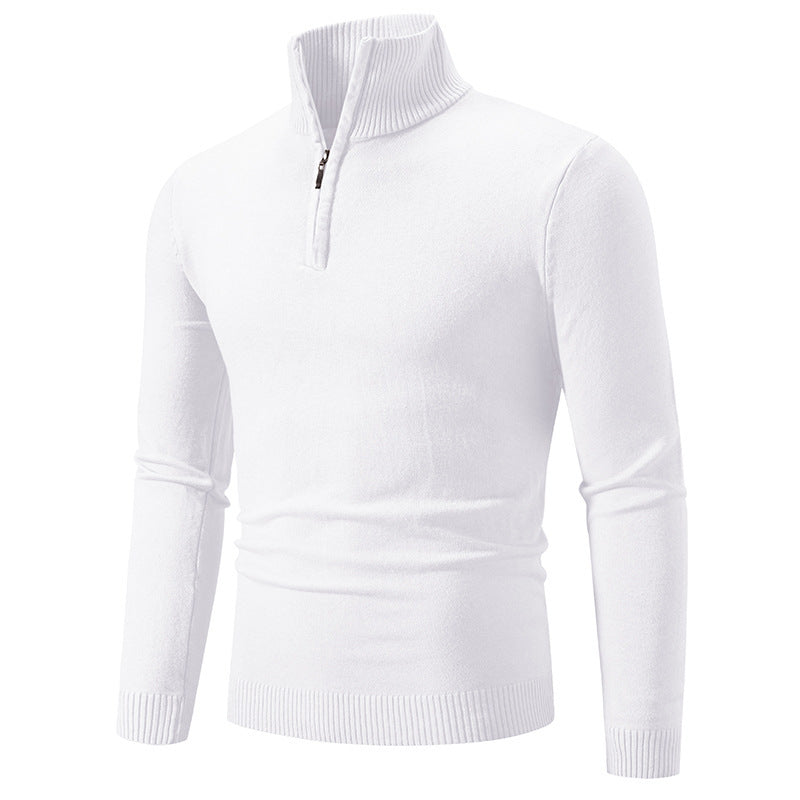 2023 Men's Plus Size Fleece Zip Mock Neck Sweater by Geo’s Online Store