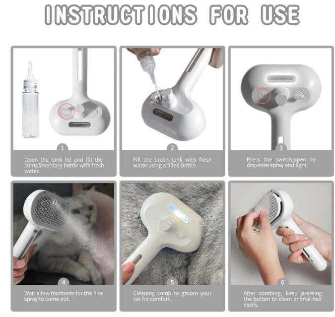 Pet Hair Spray Brush by Geo’s Online Store