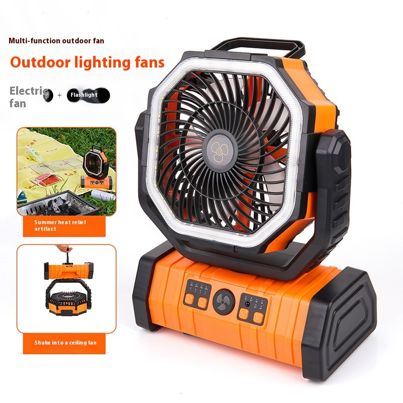 Outdoor Household Power Bank LED Light Camping Fan by Geo’s Online Store