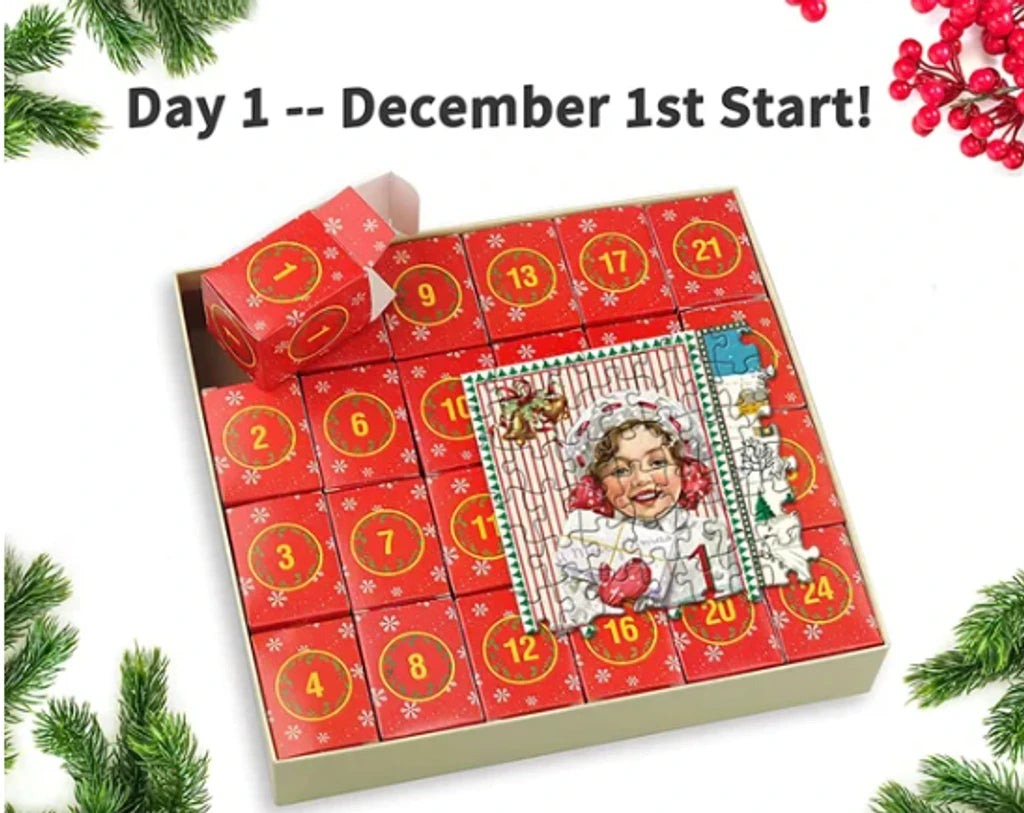 Merry Jigsaw Advent Calendar Puzzle by Geo’s Online Store
