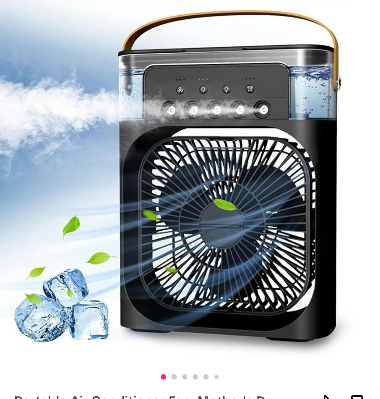 Portable 3-in-1 Air Cooler Fan – Mini AC for Room, Office & Car | Fast Cooling + Humidifier | Ships from USA 🇺🇸 | TikTok & Amazon Hot Seller! by Geo’s Online Store