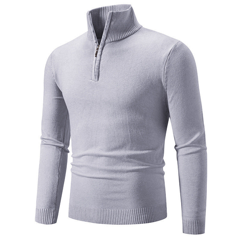 2023 Men's Plus Size Fleece Zip Mock Neck Sweater by Geo’s Online Store