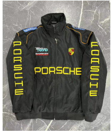 F1 Racing Jacket - Vintage Style Embroidered Outerwear by Geo’s Online Store