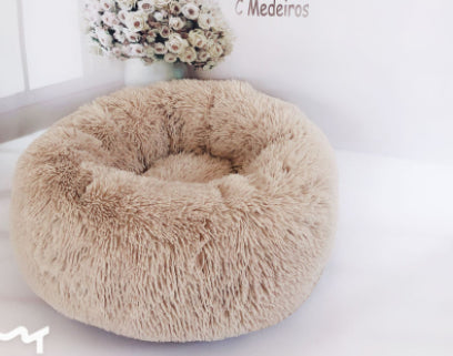 Round Plush Dog Bed for Small Dogs and Puppies by Geo’s Online Store