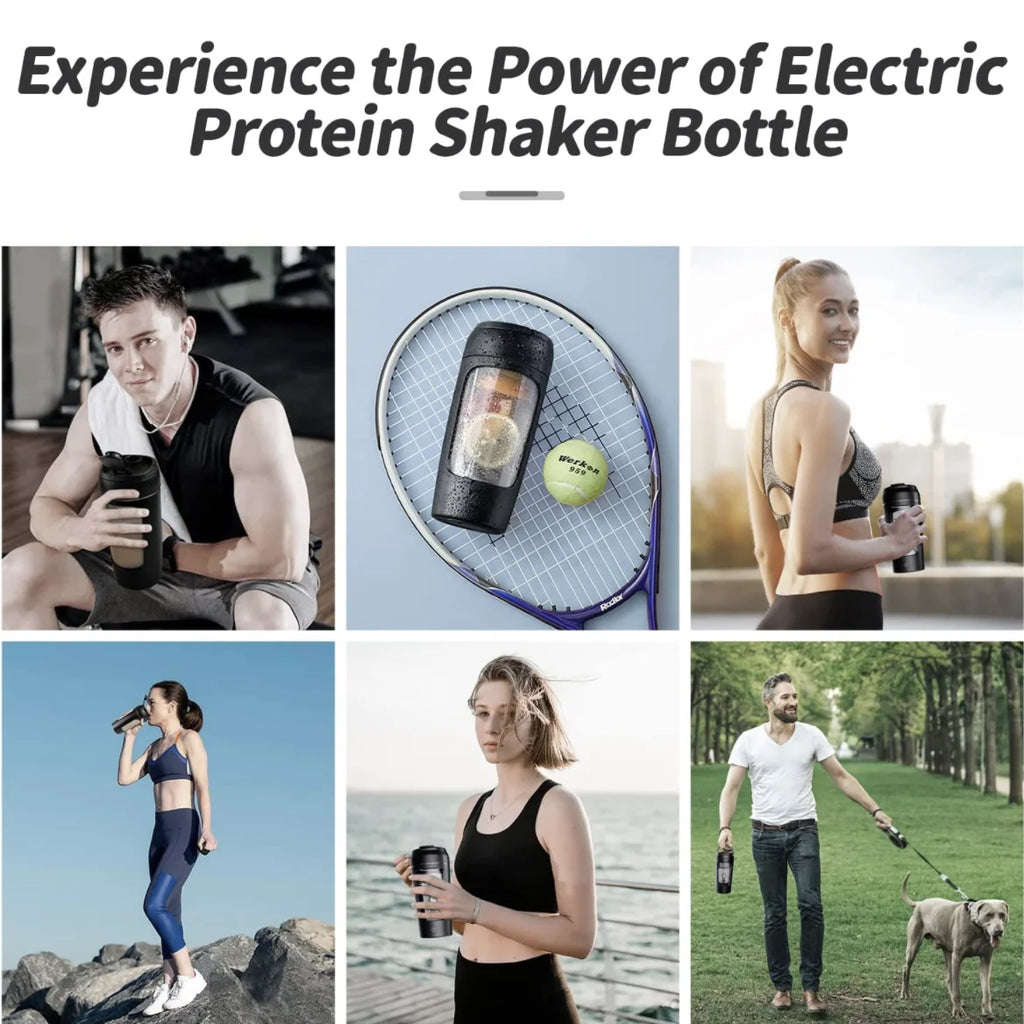 Electric Portable Whey Protein Shaker Bottle by Geo’s Online Store