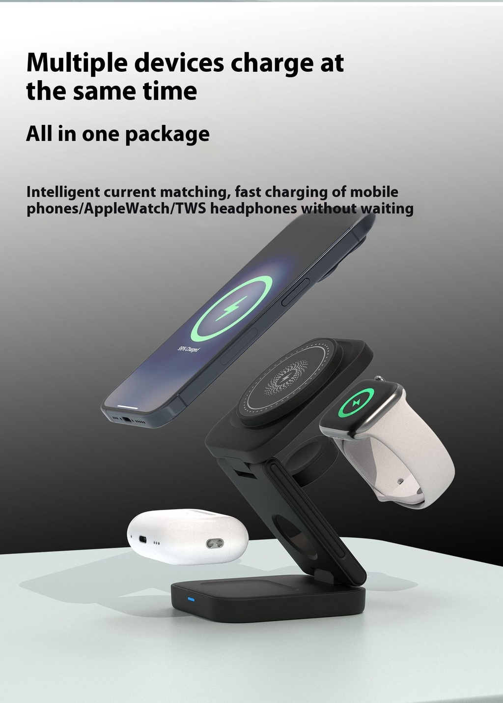 3 IN 1 FOLDABLE WIRELESS CHARGER by Geo’s Online Store
