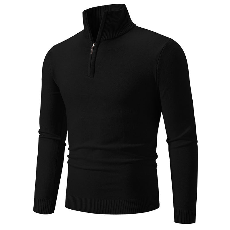 2023 Men's Plus Size Fleece Zip Mock Neck Sweater by Geo’s Online Store