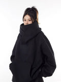 Loose High Collar Fleece Lined Hoodie by Geo’s Online Store