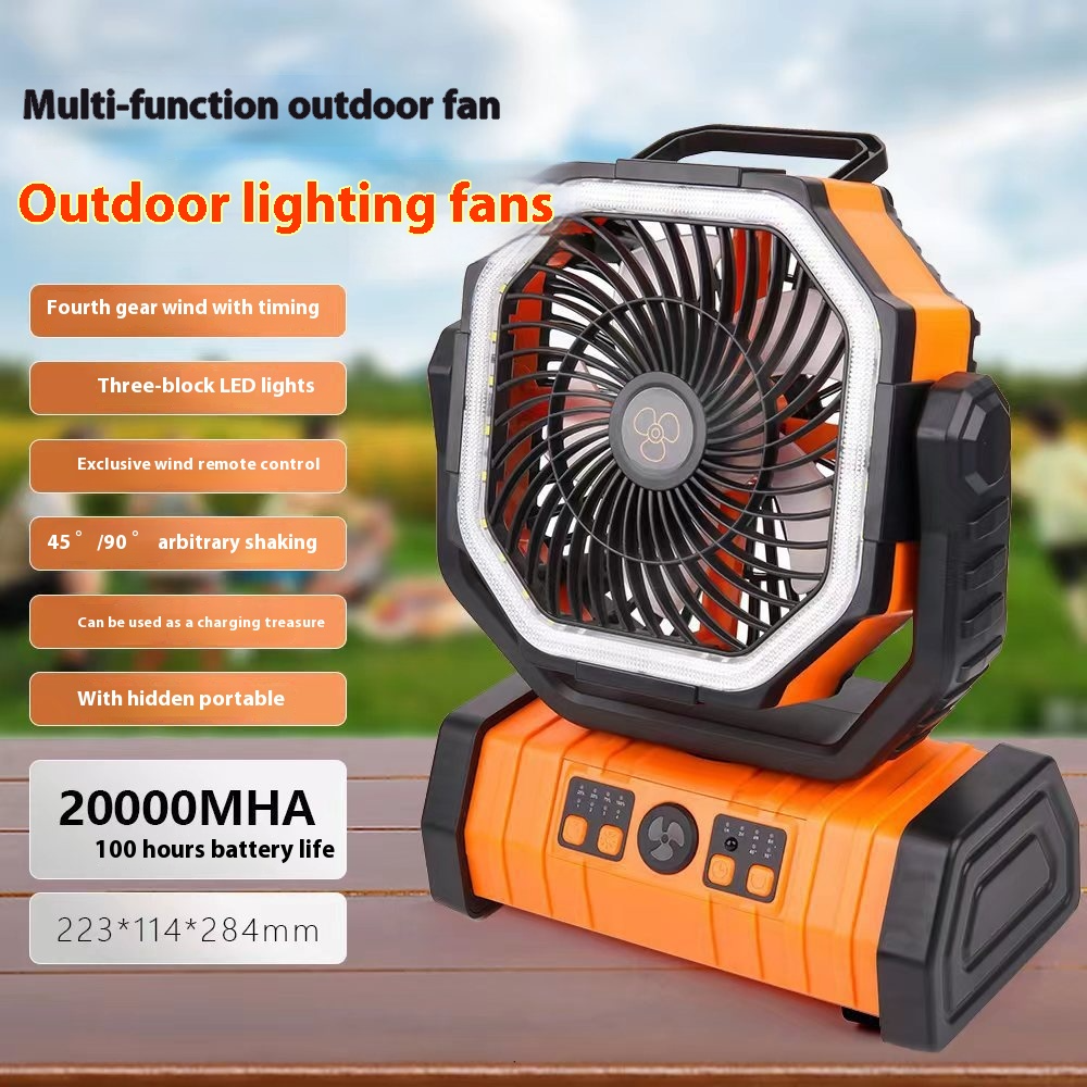 Outdoor Household Power Bank LED Light Camping Fan by Geo’s Online Store