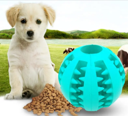 Interactive Rubber Slow Feeder Dog Ball by Geo’s Online Store