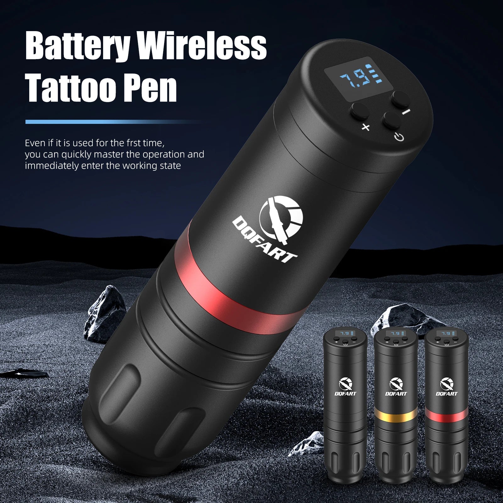 DQFART, professional tattoo machine kit 2025, wireless tattoo pen, rotary machine, ink cup, cartridge needle, brand new by Geo’s Online Store