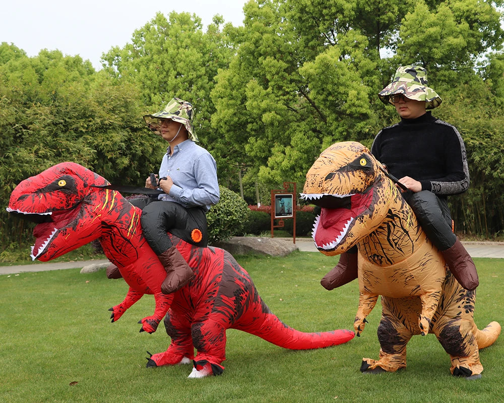 T-REX Monster Inflatable Costume Blow Up Cosplay Dinosaur Clothing Carnival Halloween Christma Dress For Man Woman Party Show by Geo’s Online Store