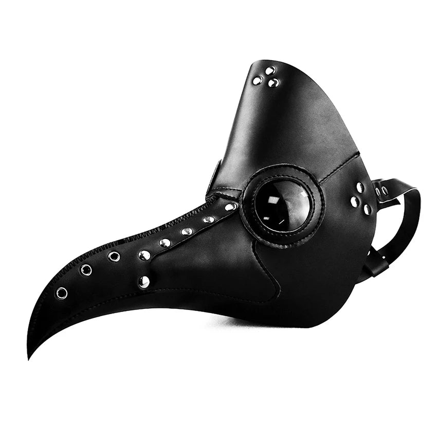 PU Leather Plague Doctor Mask Scary Steampunk Halloween Cosplay Gothic Festival Funny Face Props Carnival Masquerade Party Mask by Geo’s Online Store