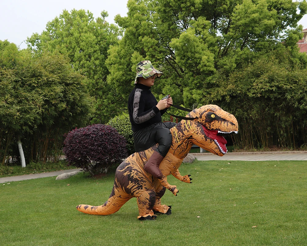T-REX Monster Inflatable Costume Blow Up Cosplay Dinosaur Clothing Carnival Halloween Christma Dress For Man Woman Party Show by Geo’s Online Store