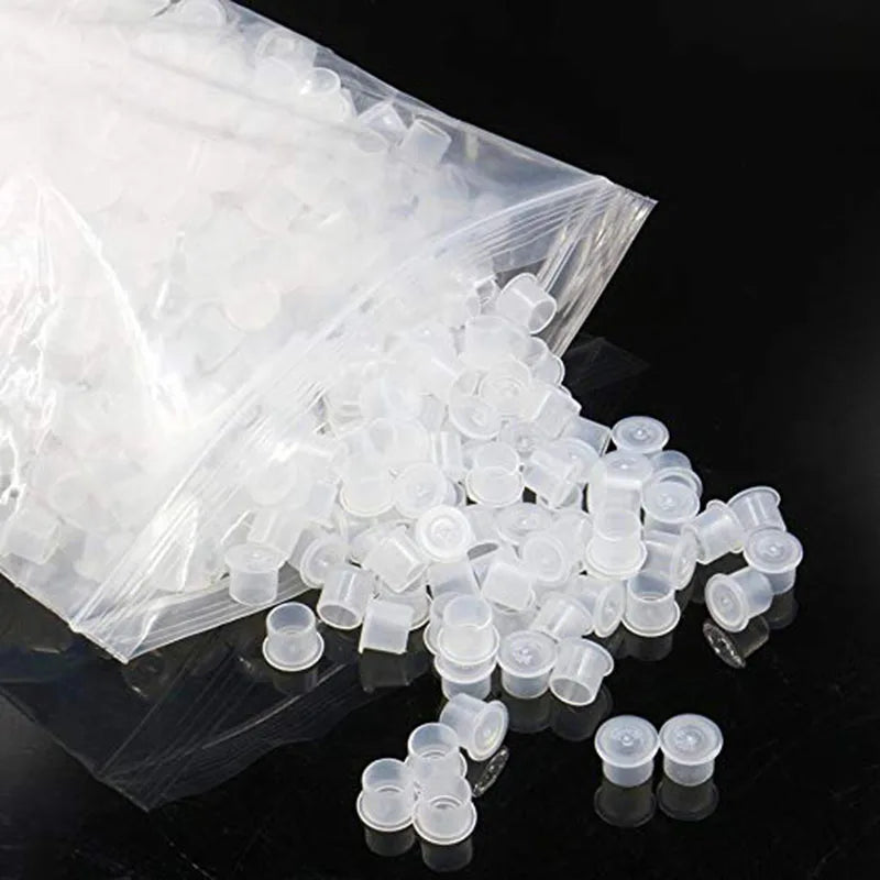 300/100PCS Disposable Tattoo Ink Cups with Base S/M/L Mixed Permanent Makeup Pigment Holder Caps Tattoo Accessories by Geo’s Online Store