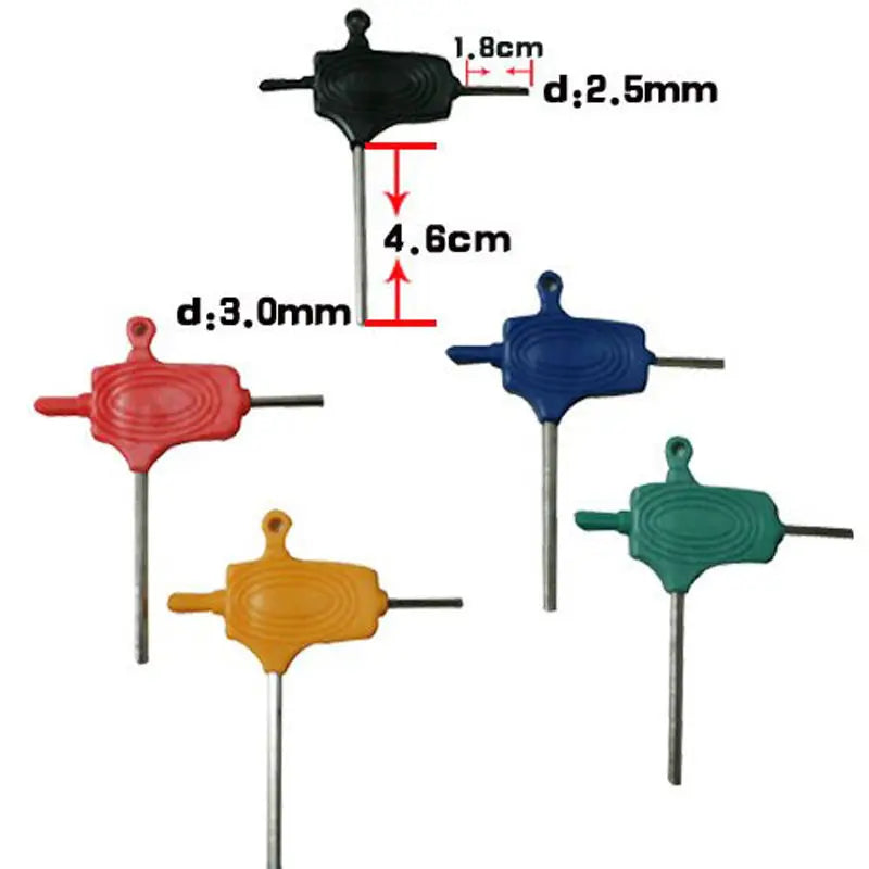 2 pcs Tattoo Hex Key Allen Wrench Tool For Machine Gun Kits Set Supply 5 Colors by Geo’s Online Store