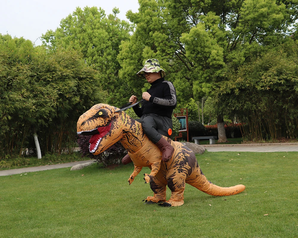 T-REX Monster Inflatable Costume Blow Up Cosplay Dinosaur Clothing Carnival Halloween Christma Dress For Man Woman Party Show by Geo’s Online Store