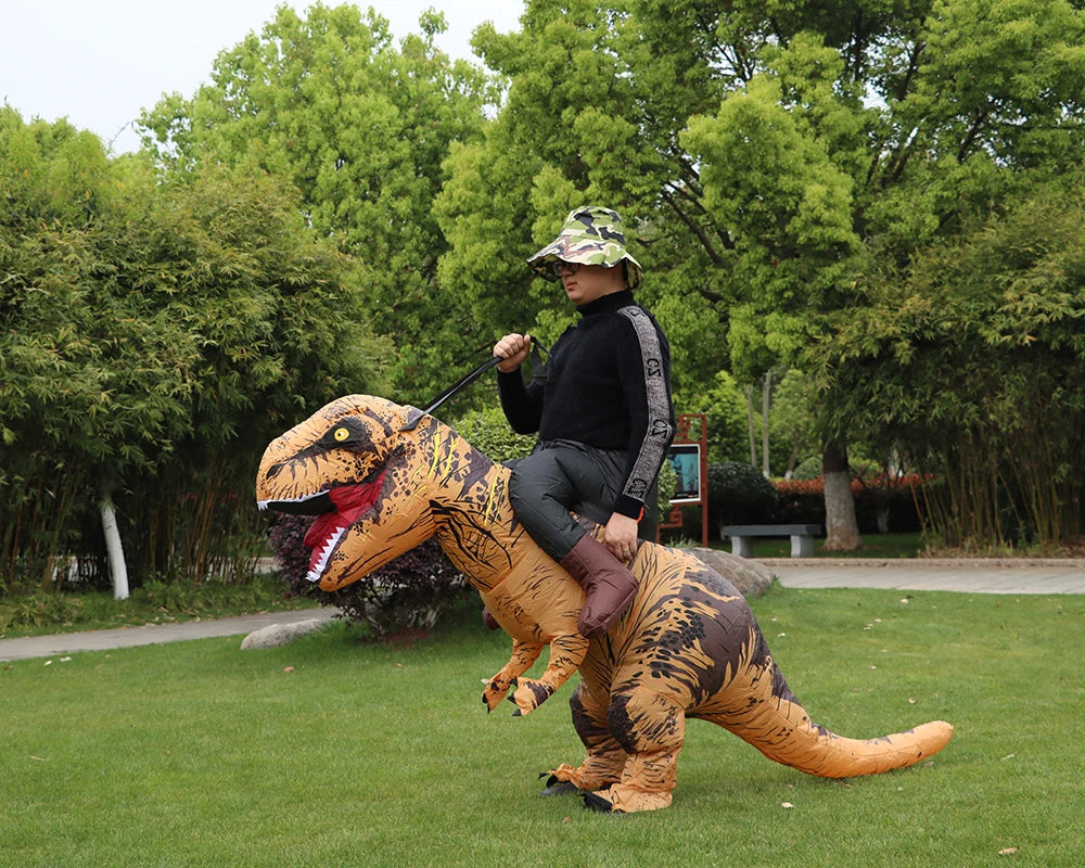 T-REX Monster Inflatable Costume Blow Up Cosplay Dinosaur Clothing Carnival Halloween Christma Dress For Man Woman Party Show by Geo’s Online Store