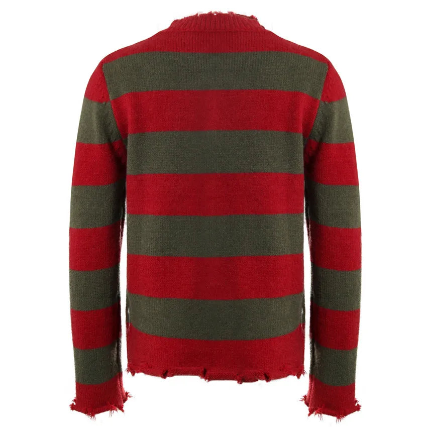 Freddy Krueger Sweater Halloween Cosplay Costume Adult Red Green Stripes Men‘s Outfits Gift Theme Party Carnival Takerlama by Geo’s Online Store