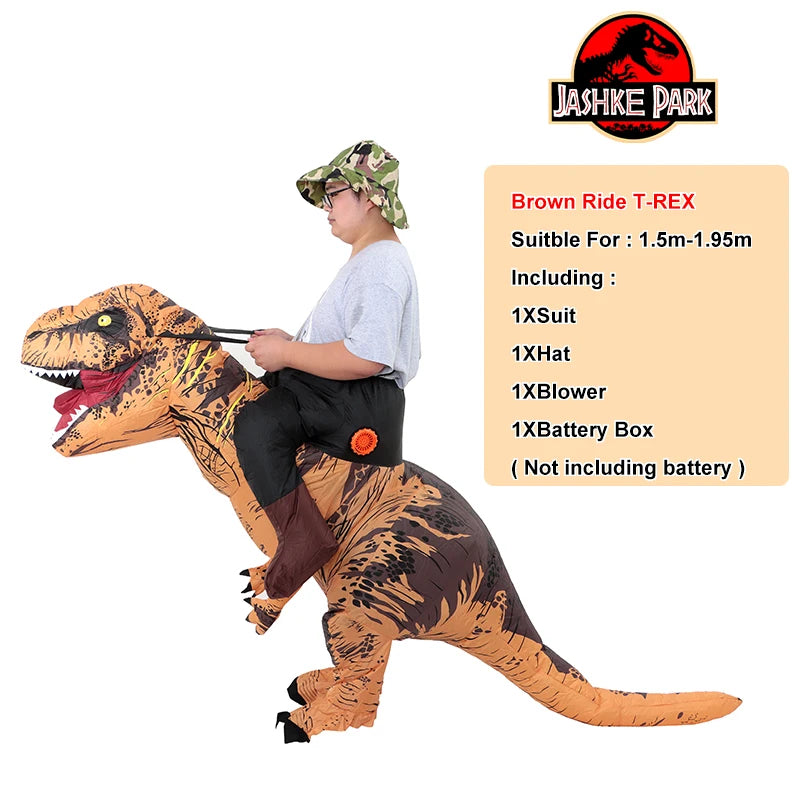 T-REX Monster Inflatable Costume Blow Up Cosplay Dinosaur Clothing Carnival Halloween Christma Dress For Man Woman Party Show by Geo’s Online Store