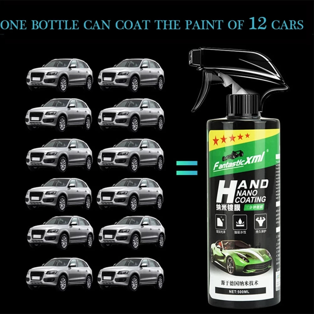 500Ml Nano Ceramic Car Coating Auto Detailing Products Liquid Spray Polish Wax Film Paint Care Protector Kit Accessories by Geo’s Online Store