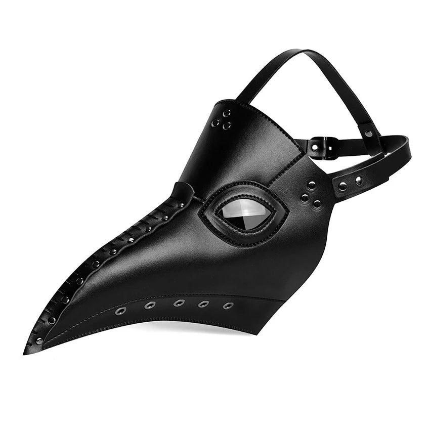 PU Leather Plague Doctor Mask Scary Steampunk Halloween Cosplay Gothic Festival Funny Face Props Carnival Masquerade Party Mask by Geo’s Online Store