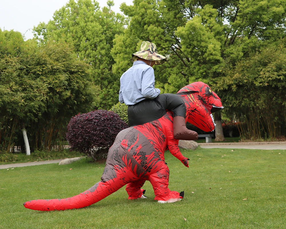T-REX Monster Inflatable Costume Blow Up Cosplay Dinosaur Clothing Carnival Halloween Christma Dress For Man Woman Party Show by Geo’s Online Store