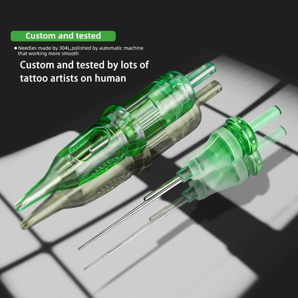 T-REX Tattoo Cartridge Needles 20pcs 14RL 3RL 13RM 5RM Disposable Sterilized Safety Tattoo Needle for Cartridge Machines Grips by Geo’s Online Store