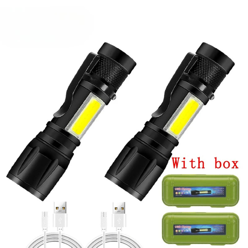 Rechargeable LED Flashlight Zoomable Torch with LCD Display 3 Modes Waterproof High Power Hand Light Outdoor Wilderness Camping by Geo’s Online Store