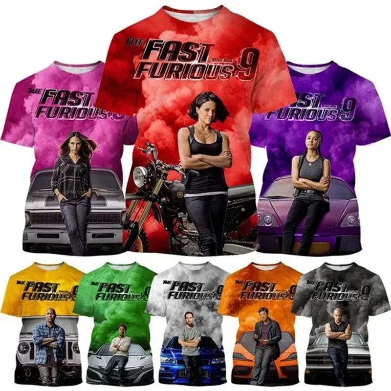Latest Fast And Furious T-shirt For Men Women 3D Printed Short-sleeved Casual Movie Unisex Tees Shirt Personality Racing Tshirts by Geo’s Online Store