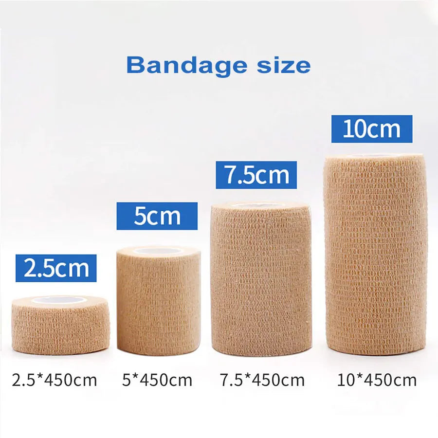 1Roll 2.5/5/10cm Self Adhesive Elastic Bandage Sports Tattoo Kit Cohesive Tape Wrap Elastoplast for Injury Finger Wrist Ankle by Geo’s Online Store