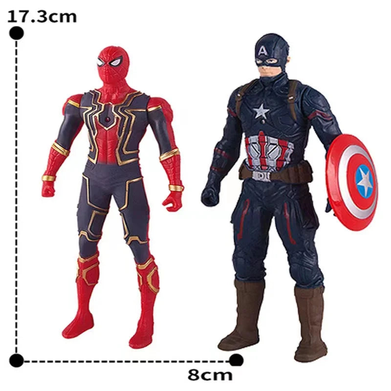 17cm Marvel Spiderman Model Anime Action Figures Spider-Man captainironman Luminous Children's Toys decorationdolls Gifts by Geo’s Online Store