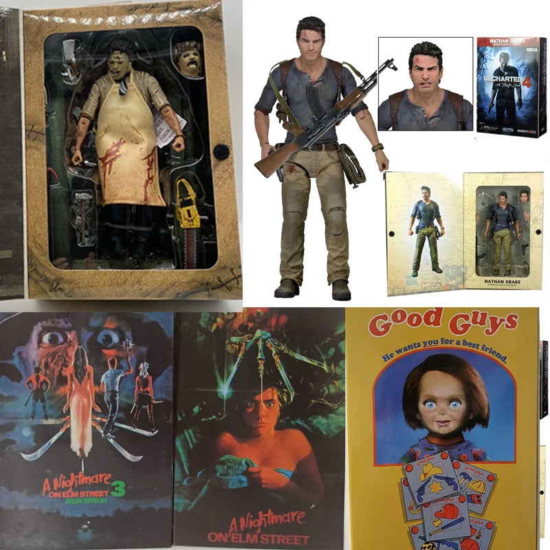 Movie Figure Jason Freddy Krueger Voorhees Michael Myers Pennywise Uncharted Chucky Joker Action Figure Horror Doll by Geo’s Online Store