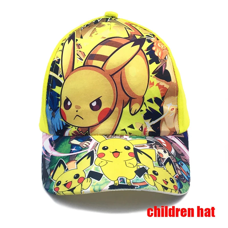 Anime Figure Pokemon Baseball Cap Pikachu Hat Adjustable Pokemon Cosplay Hip Hop Cartoon Adult Hats Boy Girl Kids Birthday Gifts by Geo’s Online Store