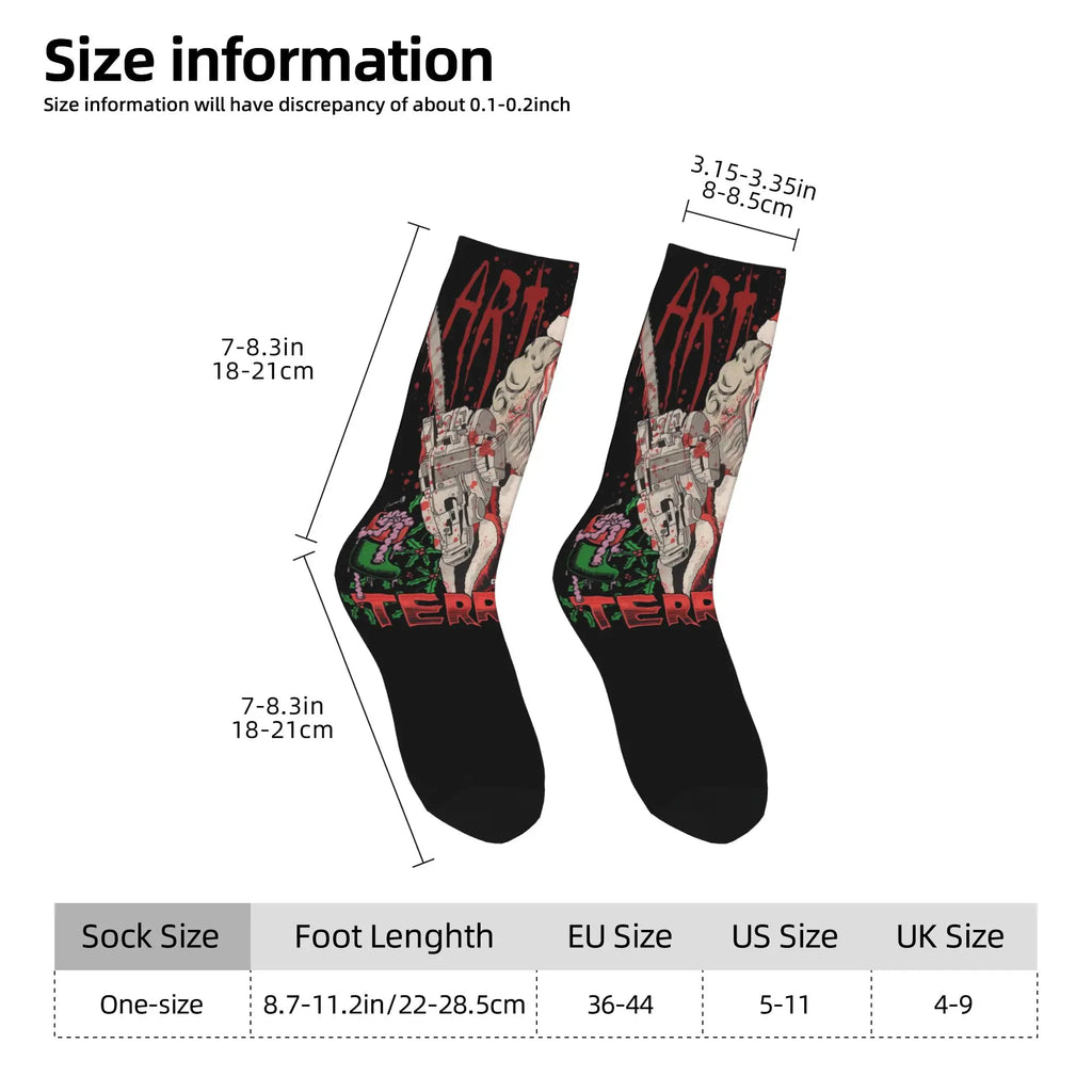 Terrifier Socks Autumn Horror Movie Stockings Retro Men Soft Breathable Socks Graphic Running Anti Bacterial Socks by Geo’s Online Store