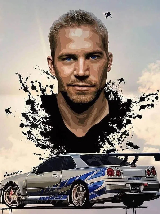 Classic Movie Fast And Furious 10 Diamond Rhinestone Painting Art Paul Walker And Cars Full Square Drill Cross Stitch Home Decor by Geo’s Online Store