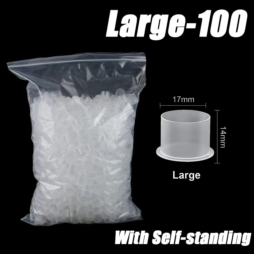 300/100PCS Disposable Tattoo Ink Cups with Base S/M/L Mixed Permanent Makeup Pigment Holder Caps Tattoo Accessories by Geo’s Online Store